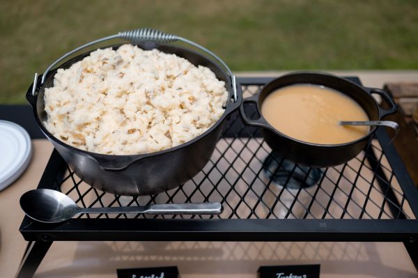 Smashed Potatoes with Gravy